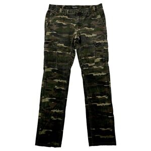 FreeWorld Women's Messenger Skinny Cargo Skateboard Camouflage Pants Size 34